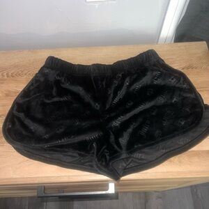 Black Velour Shorts